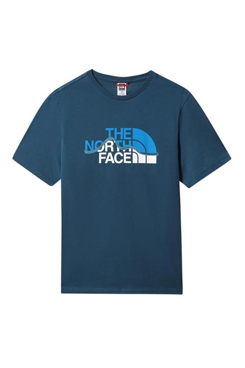 تی شرت مردانه یقه گرد آبی سرمه ای نورث فیس North Face (ساخت آمریکا)